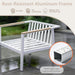 Aluminum Patio Sectional Furniture Set,4 Piece Patio Conversation Sets Outdoor Patio Furniture Set Sofa with Coffee Table & Washable Cushions White