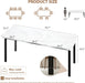 PremiumGrade 79Inch Dining Table Iron Legs MarbleTop