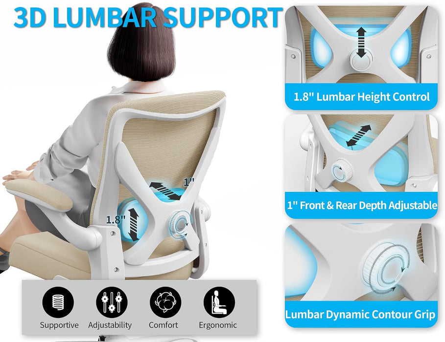 Office Chair: Mesh Ergonomic Desk Chair with 3D Lumbar & Swivel