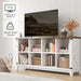 8-Cube Storage Organizer, Farmhouse Bookshelf, Display Shelf for Living Room, Bedroom, Home Office, White