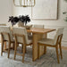 Boho-Style 6-Person Dining Table Premium-Grade Solid Wood