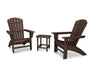 Nautical 3-Piece Curveback Adirondack Set