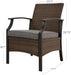 Outdoor Chairs Set of 2, Wicker Patio Seating with Olefin Cushion for Front Porch Small Balcony outside (Grey)