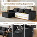 103-Inch UltraCorduroy Sectional Sofa With Left Chaise