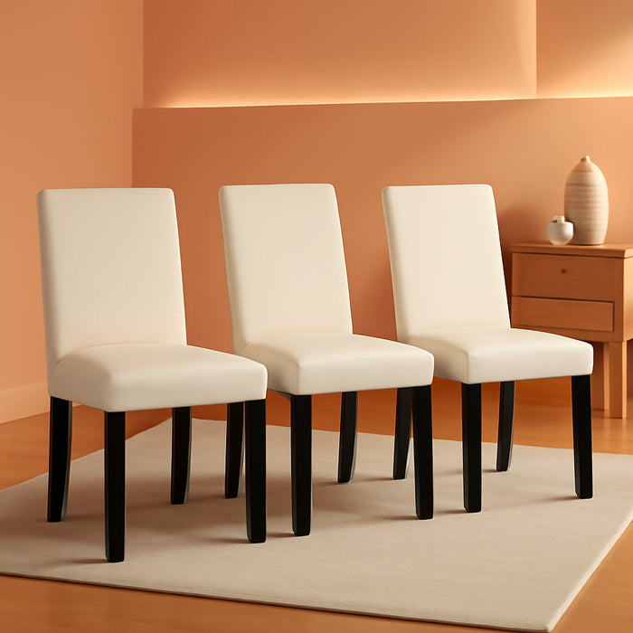 Dining Chairs Set of 4,Dining Room Chairs Elegant Design Modern Fabric Upholstered Dining Chairs,Beige