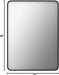 24X32 Inch Black Metal Framed Bathroom Mirror