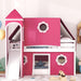 Pink Twin Loft Bed With Slide Integratedguardrails
