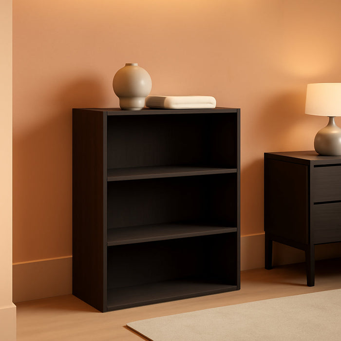 Pasir 3-Tier Open Shelf Bookcase, Espresso