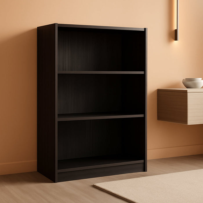 Pasir 3-Tier Open Shelf Bookcase, Dark Espresso
