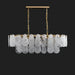 Gold Multi-Tier Lantern Pendant Lighting,Cloud Glass Metal Kitchen Island Chandeliers Hanging Ceiling Light Fixtures
