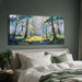 Forest Wall Art for Living Room 48"X24", Botanical Nature Scenery Wall Decor, Tree Landscapes Canvas Painting Artwork for Home Hallway Dining Room Office Bedroom