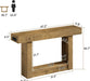 47.2" Farmhouse Wood Entryway Table with Outlet, 2-Tier Console Table with Sensor Light behind the Couch Sofa, Entrance Side Table for Hallway/Living Room/Foyer, Natural Oak