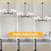 35.82In Black Modern Farmhouse Chandelier with Shades, 6-Light Large Chandelier for Living Room, Dining Room Pendant Light Fixture, Adjustable Traditional Chandelier for Kitchen Bedroom Entryway Foyer