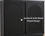 39" Black Real Wood Veneer Narrow Sideboard Buffet Storage Cabinet