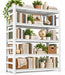 Metal Book Shelf Adjustable Heavy Duty Bookshelf with Tool-Free Assembly