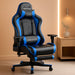 Gaming Chair with Footrest and Bluetooth Speakers Music Video Game Chair Heavy Duty Ergonomic Computer Office Desk Chair (Blue)