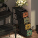 Skinny Slim Dresser with Fabric Drawers Thin Boho Mandala Flower Chest of Drawers Narrow Storage Tower for Small Spaces Gaps Bedroom Beautiful Nightstand Living Room Table