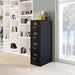 4-Drawer Vertical File Cabinet, Letter, Lockable, Black
