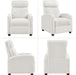 Boucle Recliner Chair Single Sofa Home Theater Seating Adjustable Modern Single Reclining Chair for Living Room Bedroom Home Theater Cream