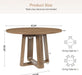 round Dining Table for 4-6 People, 47-Inch Kitchen Table