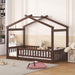Montessori Floor Twin Bed Kids NoBoxSpring WalnutFinish