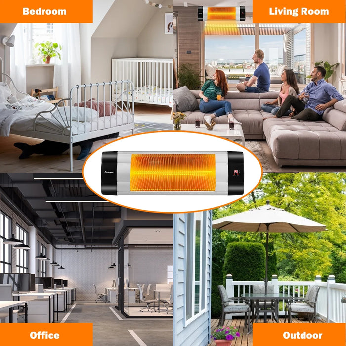 1500W Infrared Patio Heater Remote Control 24H Timer