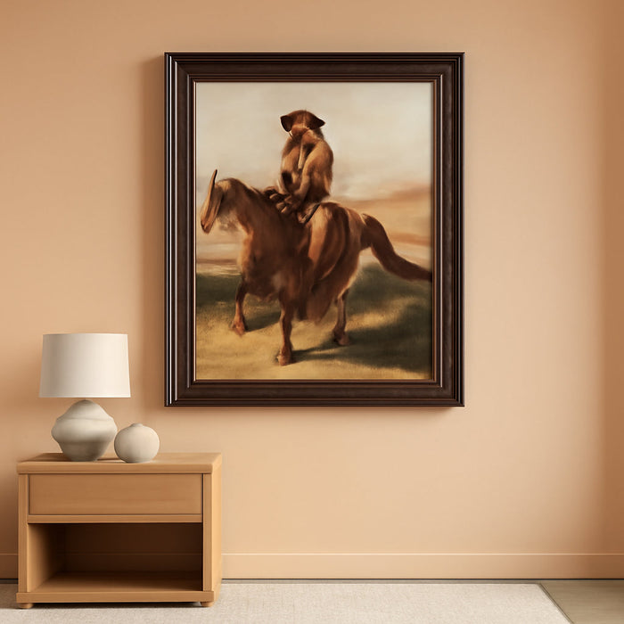 "Buffalo Bill on Charlie, 1865" Canvas Replica Painting, Small