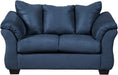 Plush Loveseat - Dark Blue