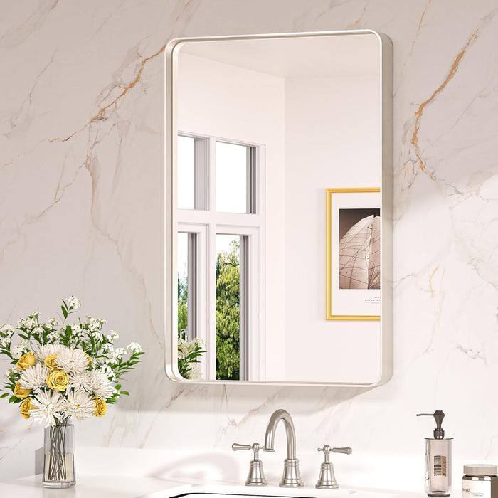 20 X 30 Inch Brushed Nickel Bathroom Mirrors for over Sink