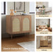 Emily 30.2'' 2 - Rattan Door Accent Cabinet with Solid Wood Legs