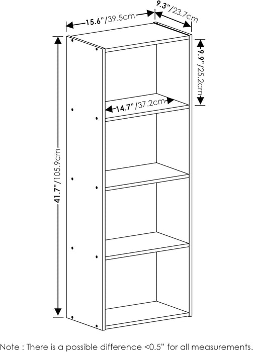 French Oak Contemporary Wood Bookcase With Shelves