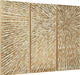Gold Wall Art Textured Hand Painted Canvas by Martin Edwards, Triptych, 48" X 20" Each, Sunshine