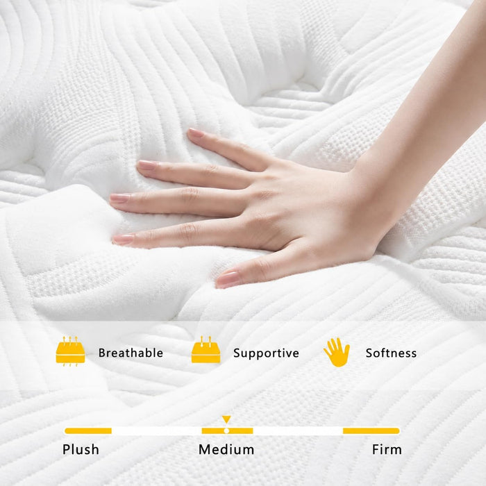 King Size Matresses, 14 Inch Pocketed Spring King Mattress in a Box