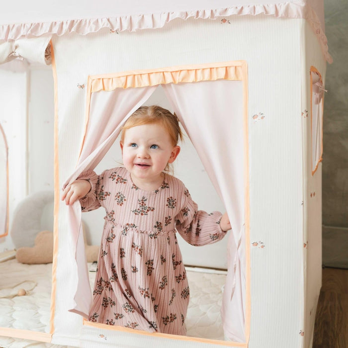 Kids Tent with Mat, Kids Play Tent for Toddlers, Playhouse for Kid Indoor, Ideal Toy Gift for 3+ Girls, Play Room Furniture