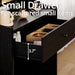 Black Vanity Desk With LED Illuminated MirrorStorage