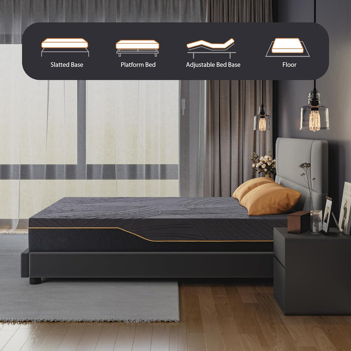 14 Inch Cal King Memory Foam Mattress in a Box, Copper-Infused Aerofusion Foam & Cooling Fabric Cover, Medium Firm for Pressure Relief, Fiberglass-Free, Certipur-Us Certified, 72”X84”X14”