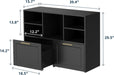 IndustrialGrade Black Lateral File Cabinet With Drawers