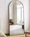 71"X26" Arched Full-Length Mirror with Explosion-Proof HD Glass - Oversized Floor or Wall-Mounted Full Body Mirror for Bedroom, Living Room, and Cloakroom (Black)