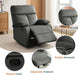 Swivel Rocker Recliner for Adults, Rocking Small Recliner Chair for Small Spaces, Small Rocker Recliner Chair for Living Room, RV, Nursery, Bedroom, Grey