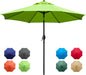 9Ft Patio Umbrella Outdoor Table Umbrella with 8 Rib Grass Green