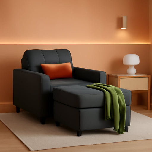 Convertible Sofa Bed Chair Gray Velvet Upholstered