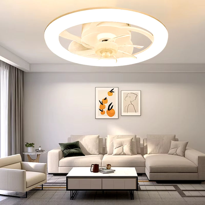 New Ceiling Fan Light Living Room Bedroom Modern and Simple Home Intelligent Remote Control Restaurant LED Fan Light