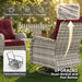 8-Piece Small Patio Furniture Set, Outdoor Swivel Rocking Chairs Set with Ottomans, Patio Bistro Set for Balcony, Deck, Porch, Red