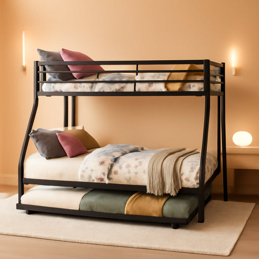 IndustrialGrade Twin Over Full SpaceSaving BunkBed Trundle