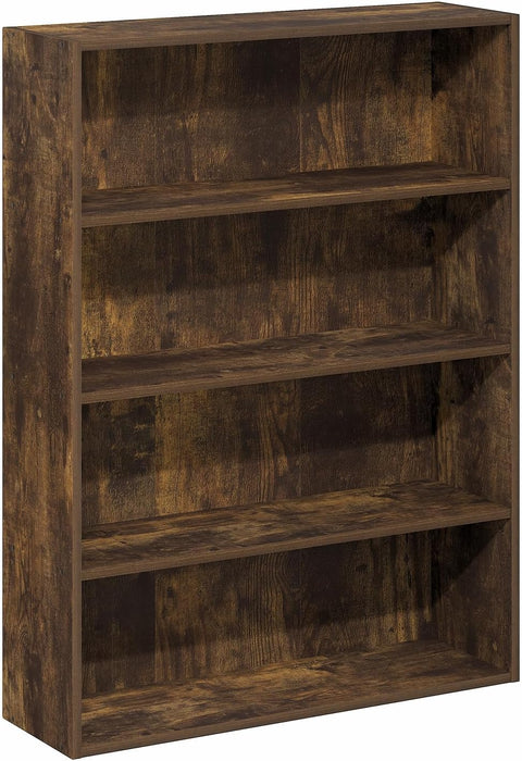 Amber Pine Bookshelf 4-Tier Open Storage 9.3x31.3x41.8