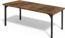 SeventyPointEight Inch Rustic Brown Farmhouse Dining Table