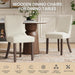 Wooden Dining Chairs Set of 4, Upholstered Kitchen & Dining Room Chairs with Solid Wood Legs Curved Backrest Farmhouse Accent Chair for Dining/Kitchen/Living Room, Beige