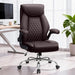 Office Chair, Ergonomic High Back Home Office Desk Chair, Big and Tall Breathable Leather Office Chair with Lumbar Support Flip-Up Armrests, Computer Gaming Chair with Rocking Function