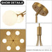 6-Light GoldGleam Sputnik Chandelier Milk White Shade