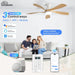52 Inch Intelligent Ceiling Fan BluetoothEnabled Remote